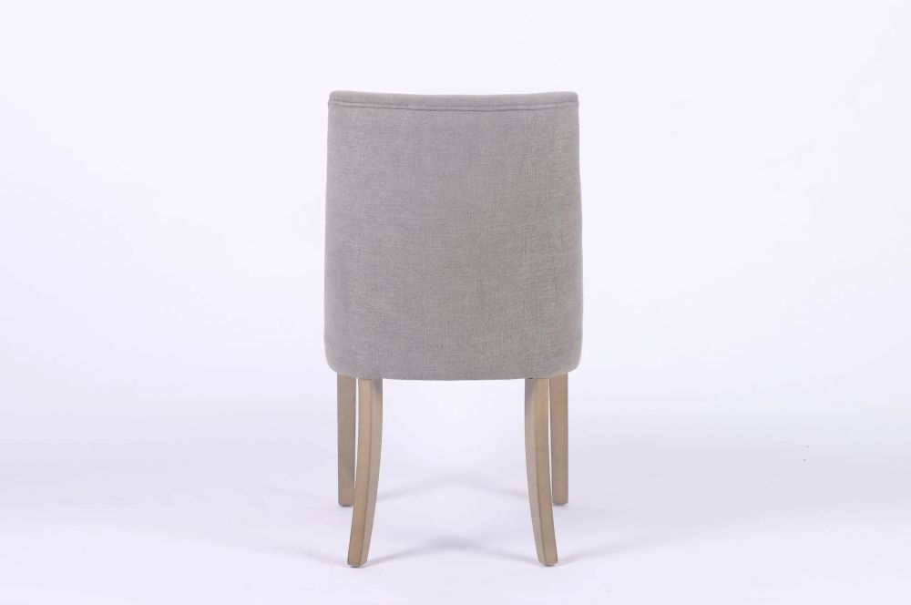 Product photograph of Lefors Sand Linen Dining Chair Solid In Pairs from Choice Furniture Superstore.